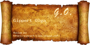 Gippert Olga névjegykártya